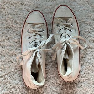 Converse White High Tops Size 7.5